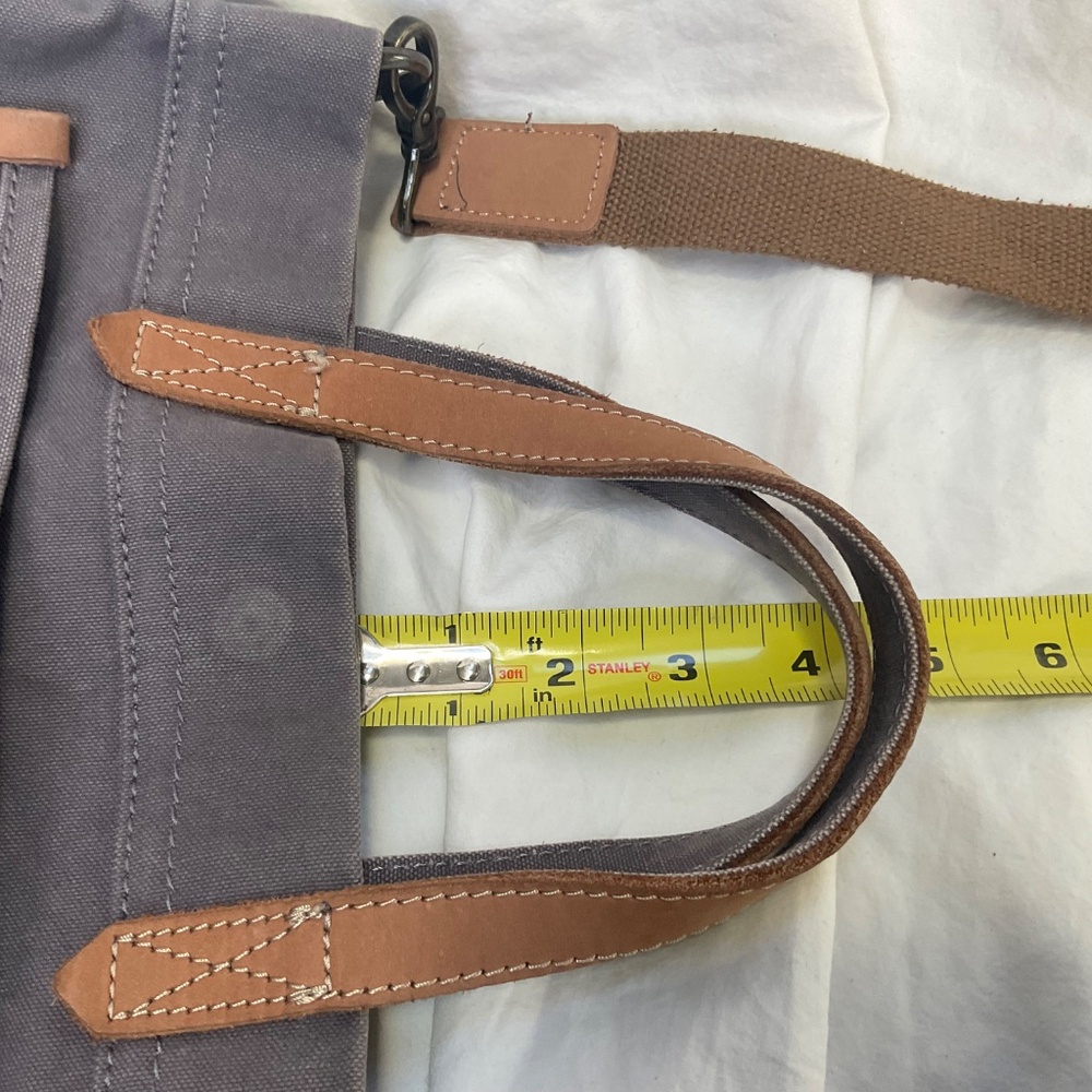 Leather and Canvas Crossbody Bag by Osisi - Picture 6 of 7